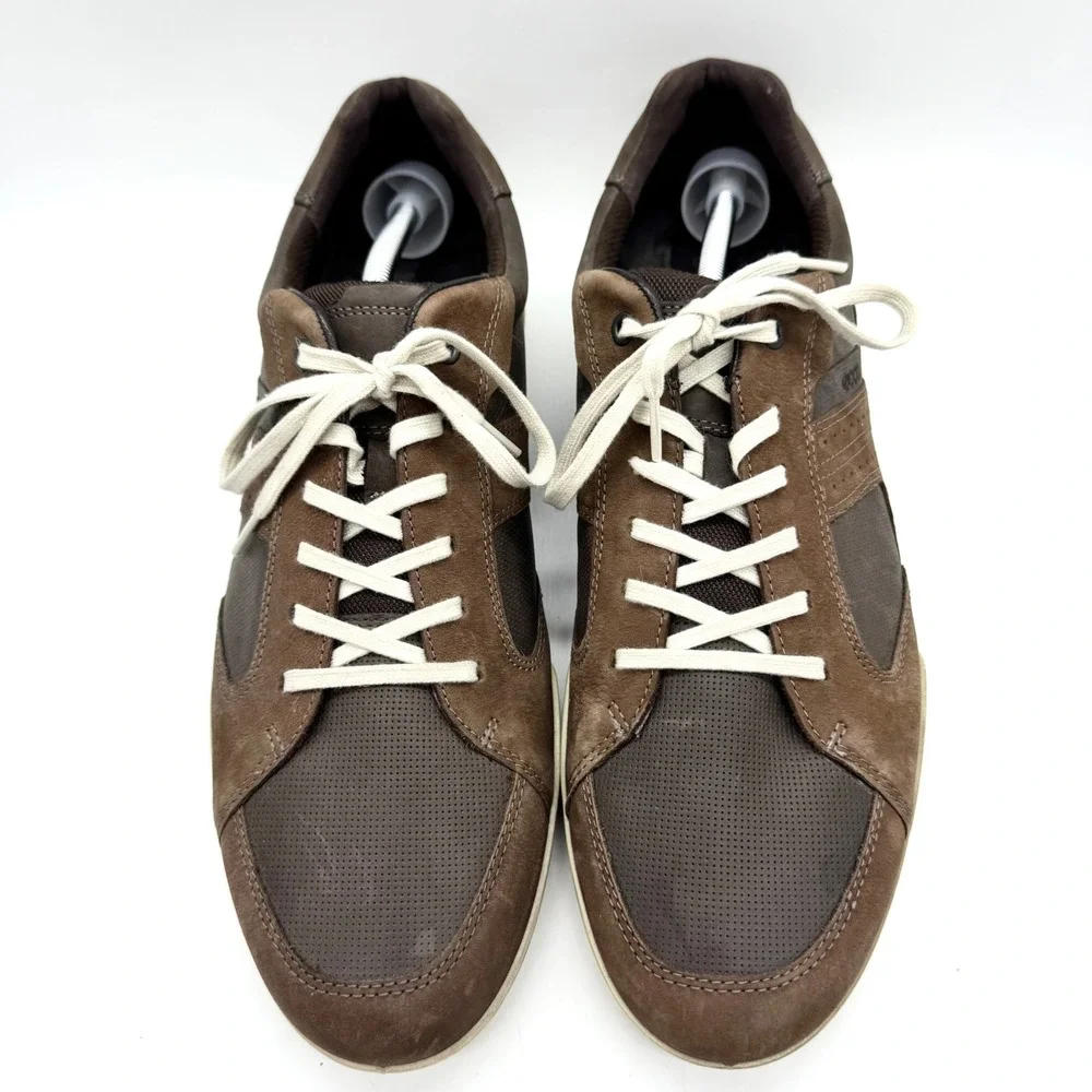 ECCO Enrico Retro Lace Up Oxford Shoe Brown Sz 47 Business Casual Comfort Office